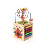 Centru de activitati Cub, din lemn 6 in 1, 30 cm