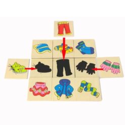 Joc educativ de asociere si memorie de tip Montessori - Jocul Umbrelor cu animale