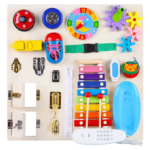 Placa senzoriala cu activitati Montessori - Busy Board