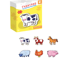 Joc educativ de asociere si logica Ferma 12 piese - Primul meu puzzle