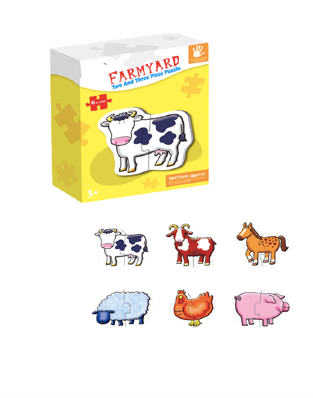 Joc educativ de asociere si logica Ferma 12 piese - Primul meu puzzle