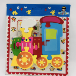 Puzzle 3D mic, din lemn - Locomotiva