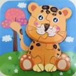 Puzzle incastru din lemn - Tigru