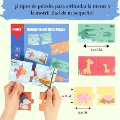 Set Puzzle de asociere cu 2 piese - Mama si puiul, 18 luni+ 01