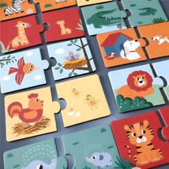 Set Puzzle de asociere cu 2 piese - Mama si puiul, 18 luni+ 01