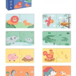 Set Puzzle de asociere cu 2 piese - Mama si puiul, 18 luni+ 01