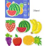 Set 6 Puzzle din lemn cu 6 Fructe, 3 ani+