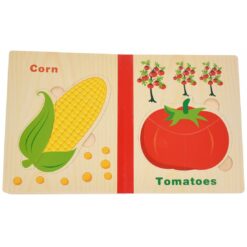 Carte Puzzle din lemn - Legume