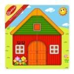 Puzzle suprapus din lemn, 3 straturi - La ferma, Onshine