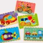 Puzzle de asociere cu bete Mijloace de Transport