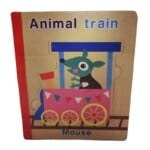 Carte Puzzle din lemn - Trenuletul cu animale, 3 ani