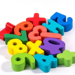 Cilindru din lemn cu sortator cifre si culori, 3 ani