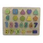 Puzzle 3D din lemn - Matematica si forme geometrice