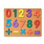 Puzzle incastru 3D din lemn,  9 Cifre