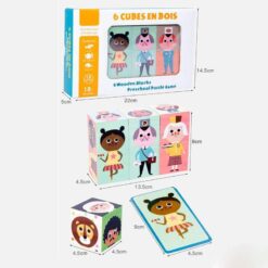 Set 6 cuburi din lemn - meserii