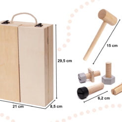 Jucarie Trusa de scule din lemn cu accesorii