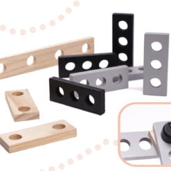 Jucarie Trusa de scule din lemn cu accesorii