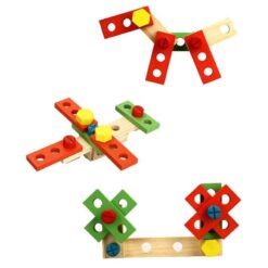 Jucarie Trusa de scule din lemn cu accesorii