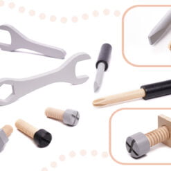 Jucarie Trusa de scule din lemn cu accesorii