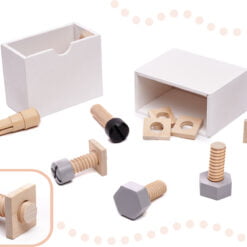 Jucarie Trusa de scule din lemn cu accesorii