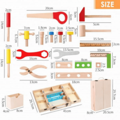 Jucarie Trusa de scule din lemn cu accesorii