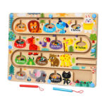 Labirint magnetic , joc sortare culori, 3 ani