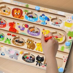 Labirint magnetic , joc sortare culori, 3 ani