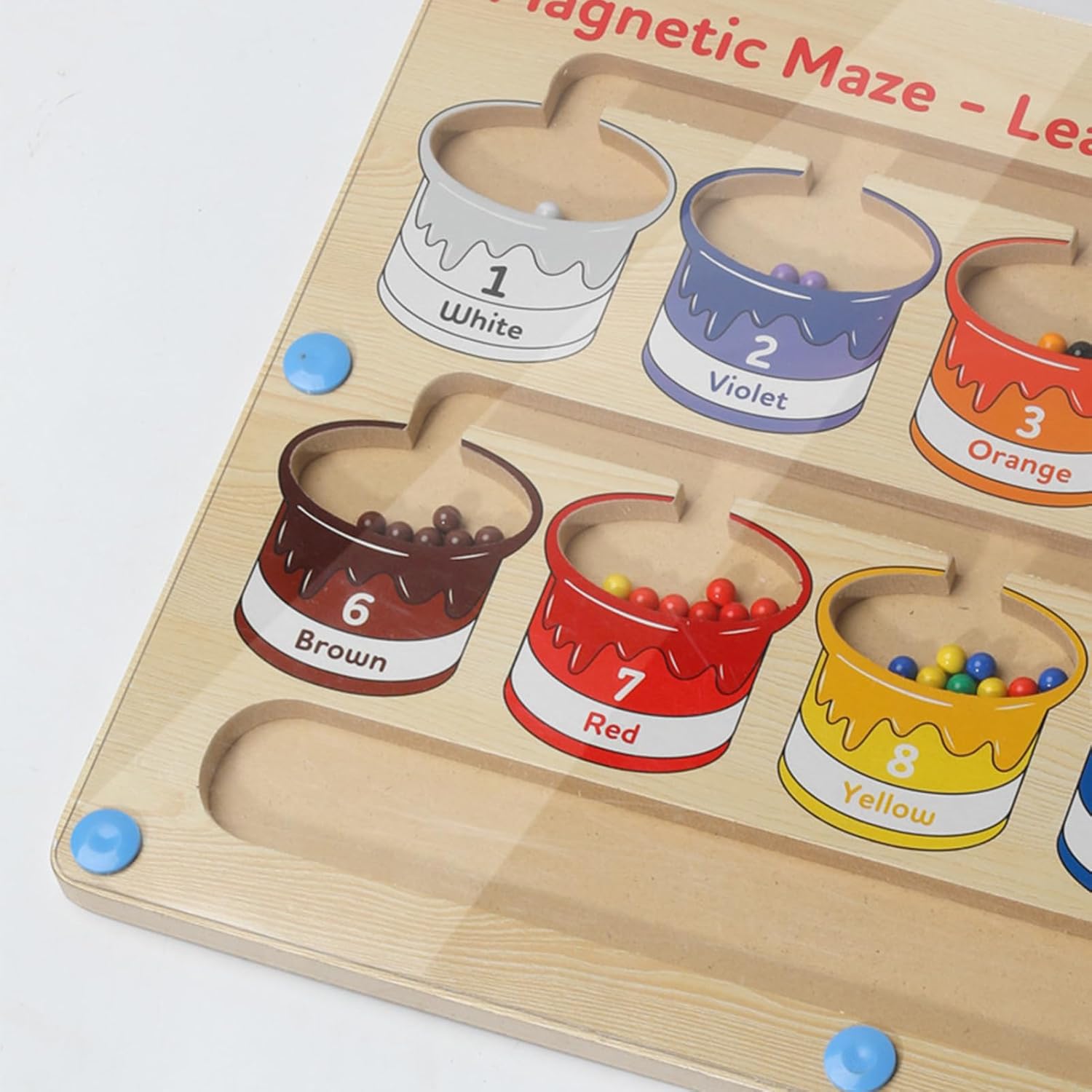 Labirint magnetic , joc sortare culori, 3 ani