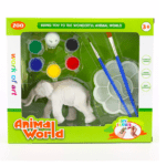 Set de pictat figurina in miniatura, tempera, culori acrilice - Elefant