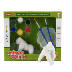 Set de pictat figurina, tempera, culori acrilice, Gorila, 3 ani