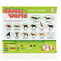 Set de pictat figurina in miniatura, tempera, culori acrilice - Rinocer