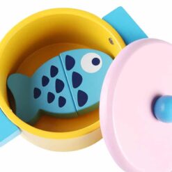 Ustensile bucatarie pentru copii - set din lemn 9 piese 09