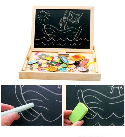 Carte Puzzle din lemn magnetica - Tematica Marina