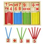 Joc matematica din lemn cu cifre si betisoare, 3 ani+