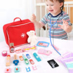 Jucarie de Rol din lemn - Set Doctor Dentist, 27 piese, 3 ani