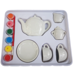 Set de pictat din ceramica - La ceai
