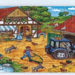 Carte Puzzle din lemn - Viata la ferma