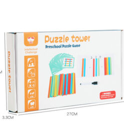 Joc educativ din lemn cu betisoare pentru prescolari