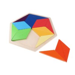 Joc mozaic - Hexagon puzzle din lemn