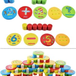 Joc multifunctional din lemn - Aritmetica si alfabet