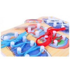 Joc puzzle lemn - Invatam sa ne legam sireturile