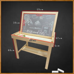 Masuta convertibila pentru copii cu tabla de scris