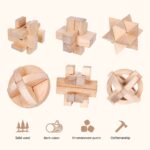 Set 6 jocuri logice din lemn - Incuietori Lu Ban
