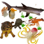Set de 6 animale mari marine - Ocean World, 16 cm