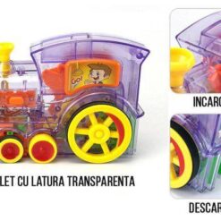 Joc educativ - Trenuletul Domino cu 80 Piese