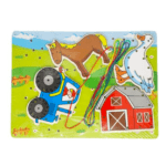 Jucarie educativa din lemn de snuruit - Ferma