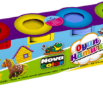 Set Plastilina 4 culori - Rosu, galben, albastru, verde