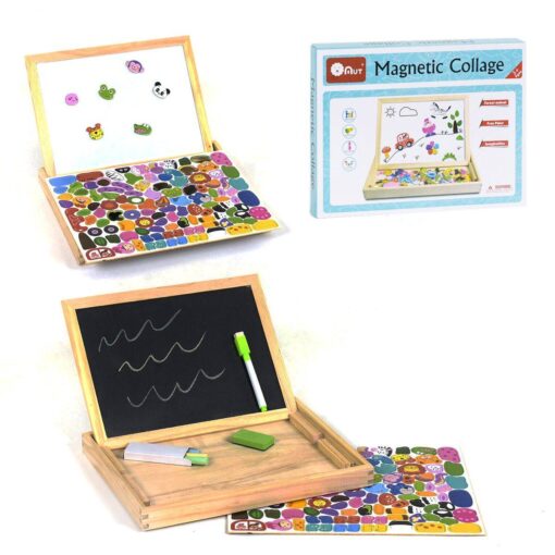 Carte Puzzle din lemn magnetica - Tematica Animale