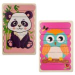 Puzzle cu betisoare din lemn - Bufnita