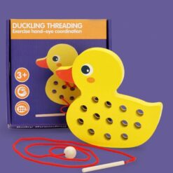 Joc Montessori de snuruit din lemn - Ratusca